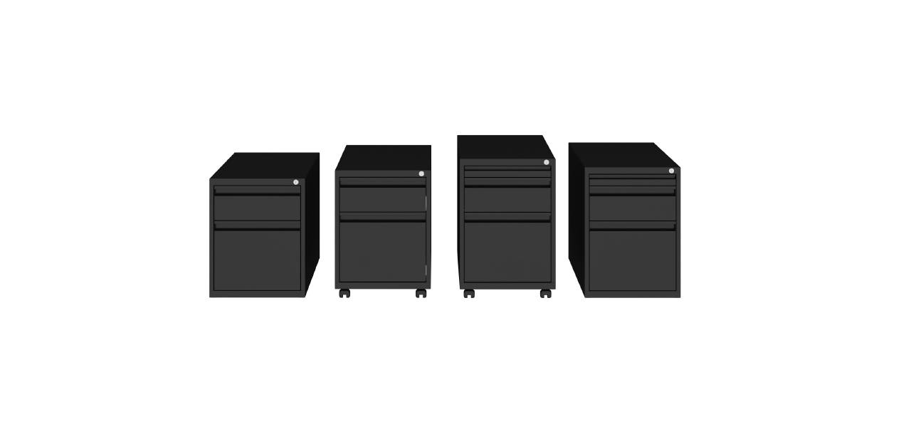 Büromöbel-Bilder Büroeinrichtung Container-Caddies Korpus System