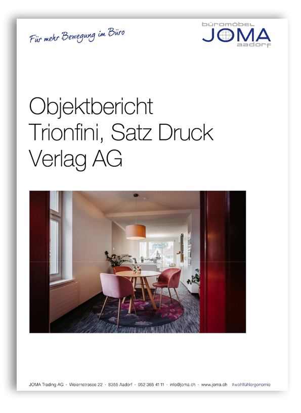 Titelblatt Objektbericht Trionfini Satz Druck Verlag AG